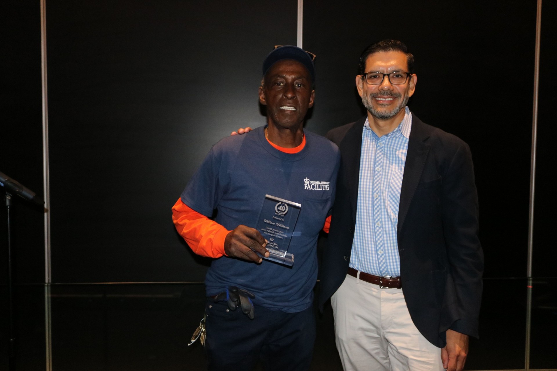 Porter Wilbert Williams was recognized for his 40 years of commitment to the team. Porter Wilbert Williams and Diego Rivera