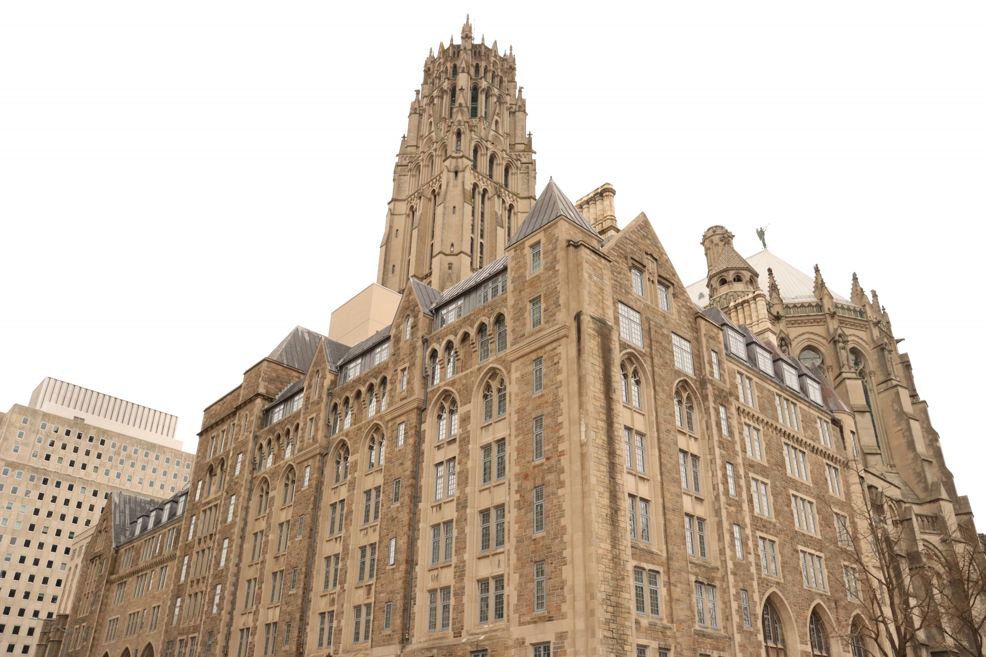 Photo of facade of 99 Claremont from Claremont & West 122nd Street facing southwest