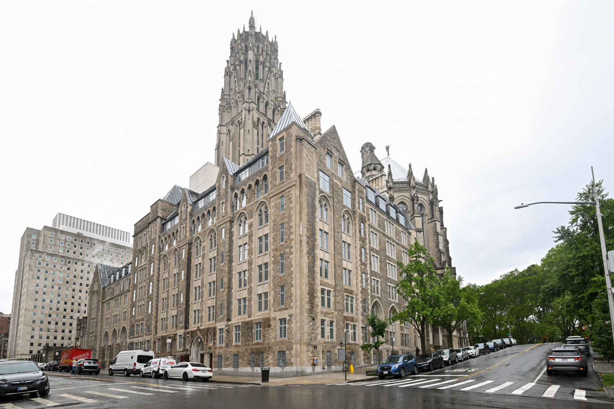 Facade of 99 Claremont with Riverside Church in the background. Photo by Diane Bondareff