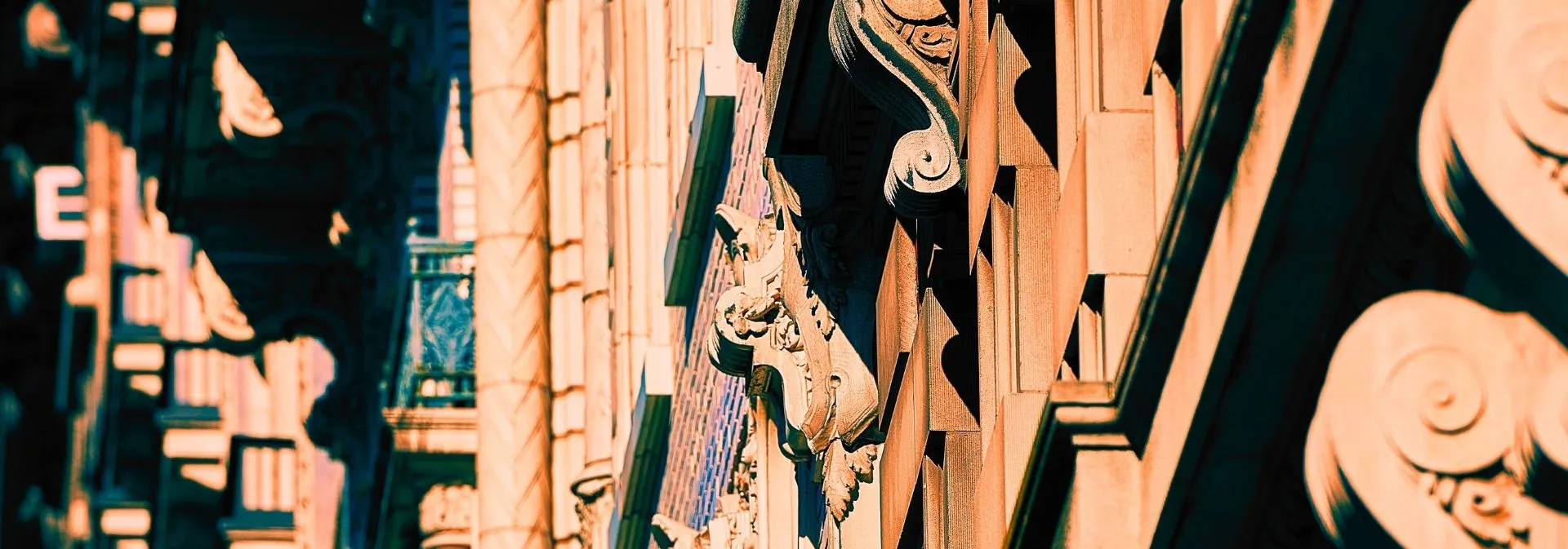 Zoomed in picture of building architectural details