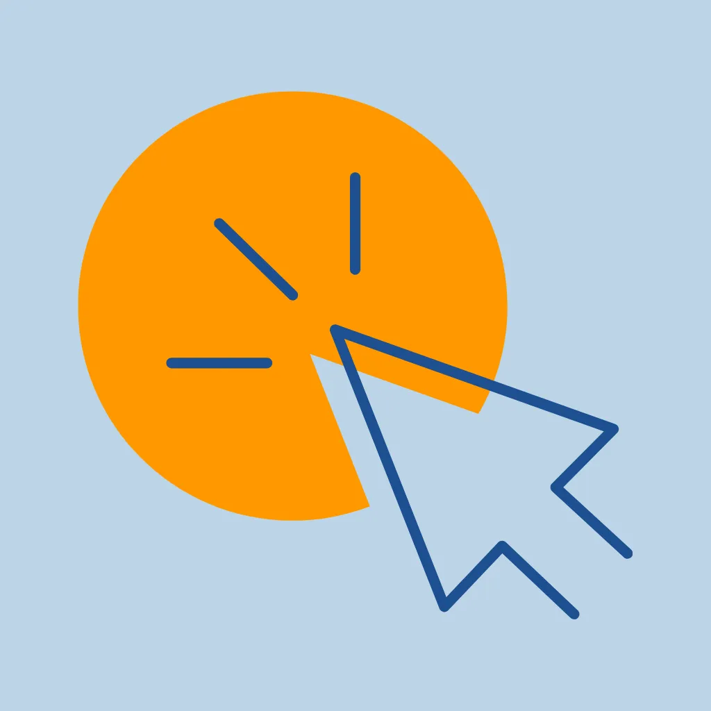 Cursor pointing a list item