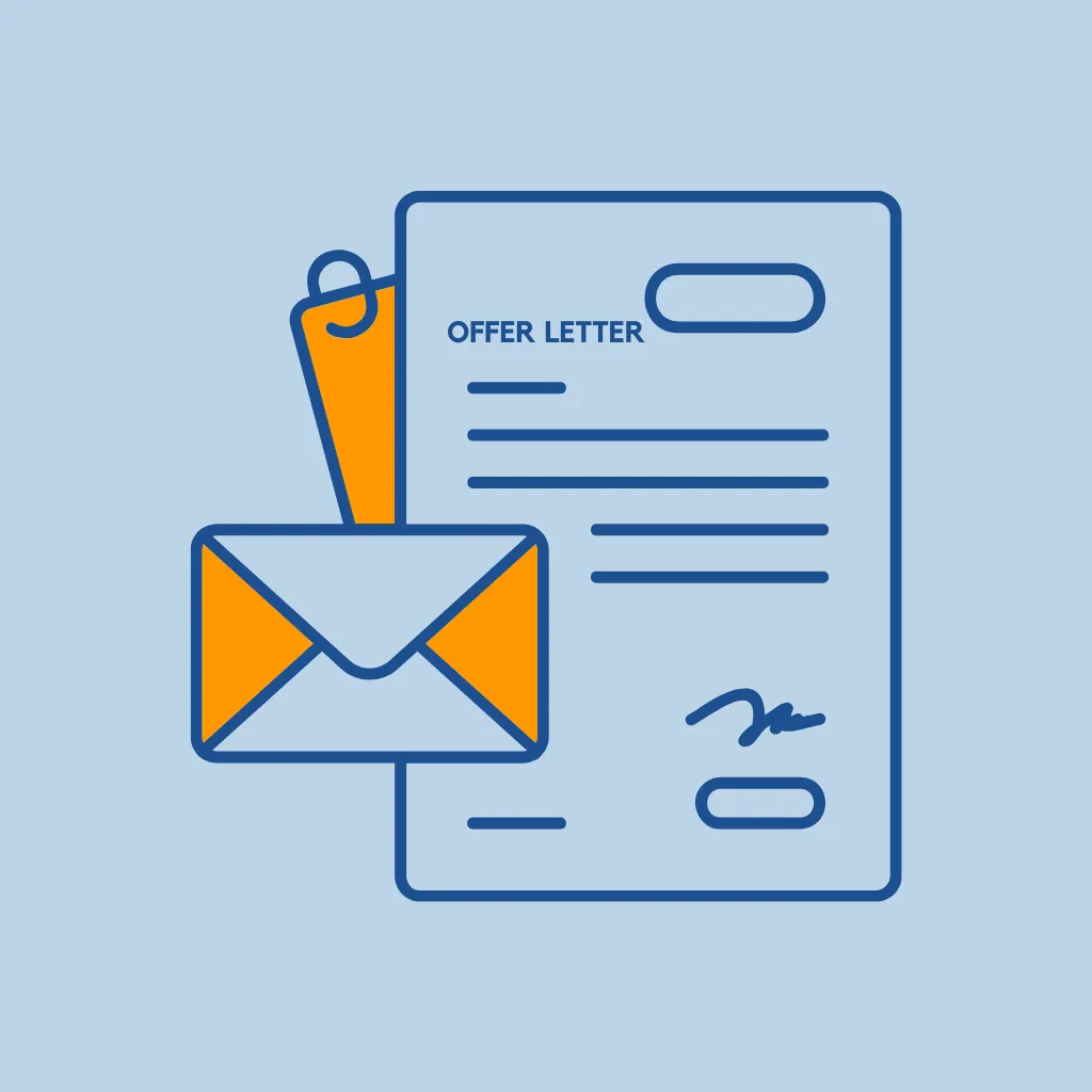 Offer letter icon for new hired faculty