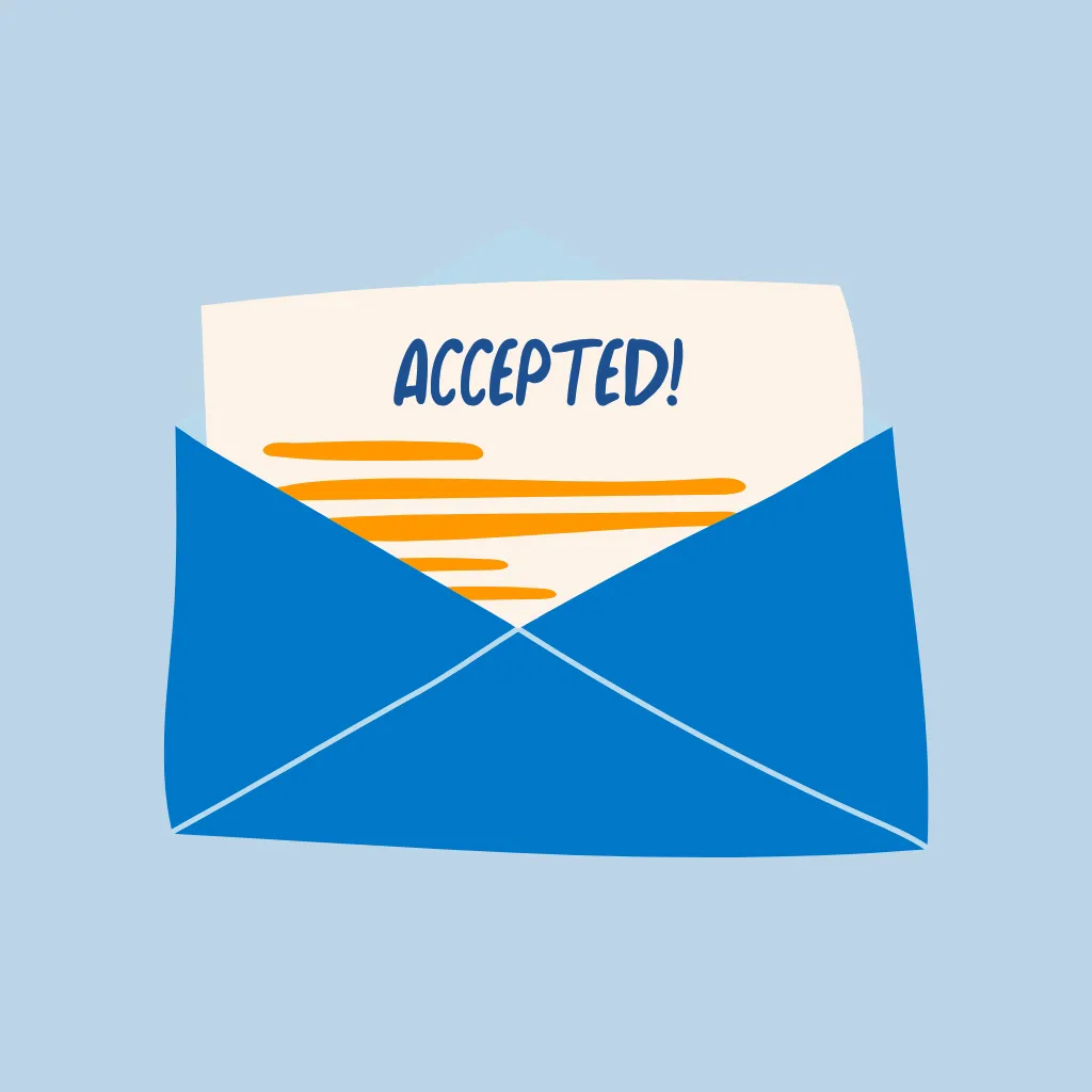 Icon of acceptance letter