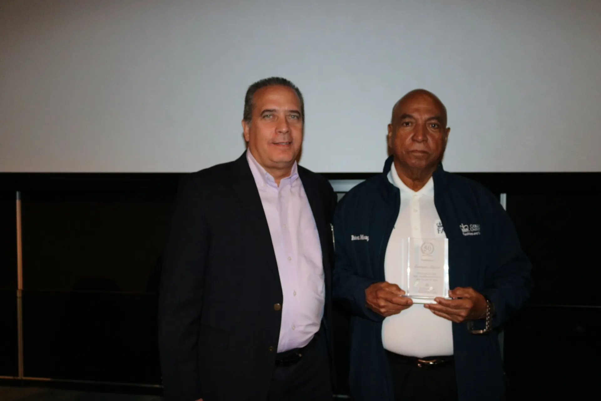 Nelson Falcon and Resident Manager Eustace Mejias 